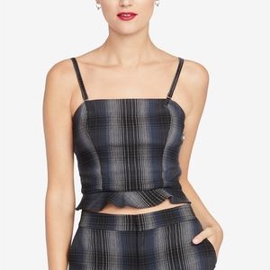 Rachel Roy Plaid Bustier top